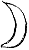crescent moon drawn by Agnes