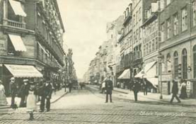 1907 photograph of Kongensgade street in Copenhagen, where the fire broke out 1907 photograph of Kongensgade street in Copenhagen, where the fire broke out