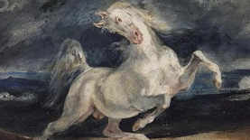 Horse Frightened by a Thunderstorm, by Eugène Delacroix (1824) Horse Frightened by a Thunderstorm, by Eugène Delacroix (1824)