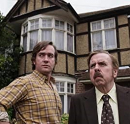 Grosse as played by Timothy Spall (right) and Matthew Macfadyen as Guy Lyon Playfair in the 2015 Sky television miniseries The Enfield Haunting