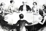 Nineteenth-century table turning session